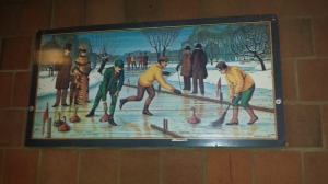 Old timey curling. 