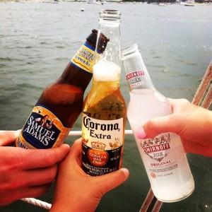 That time my sister embarrassed us by ordering a SMIRNOFF ICE on the cat boat.